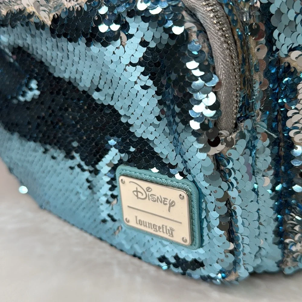 Loungefly Disney frozen reversible sequin hard tag backpack let it go Elsa purse